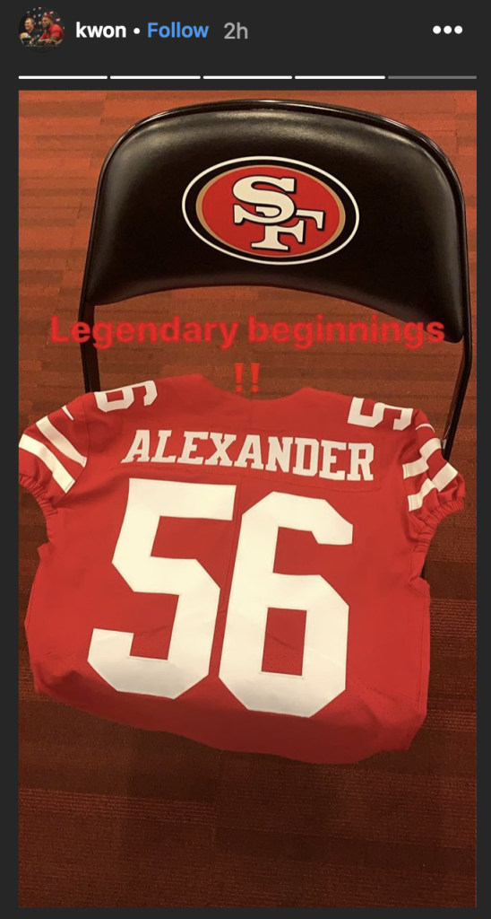 ll wear No. 56 for 49ers